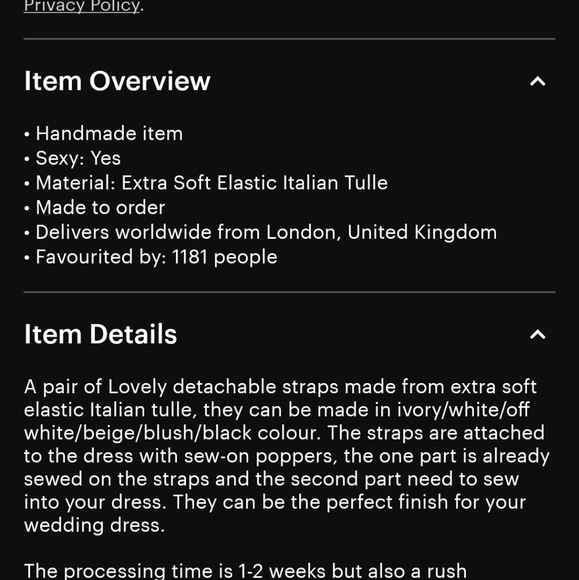 White tulle detachable bridal sleeves - Picture 6 of 6